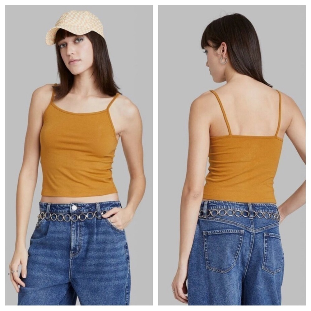 Wild Fable dark gold cami crop top